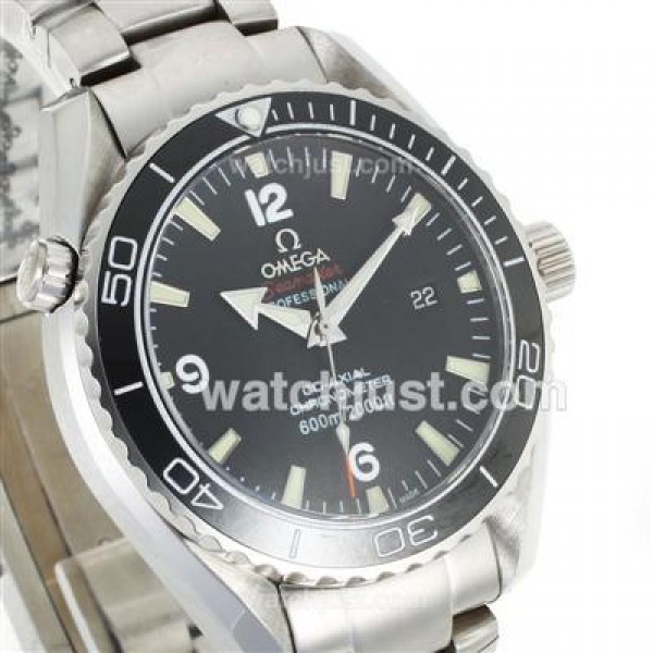 Cheap UK Sale Omega Seamaster Automatic Replica Watches With Black Dials For Men