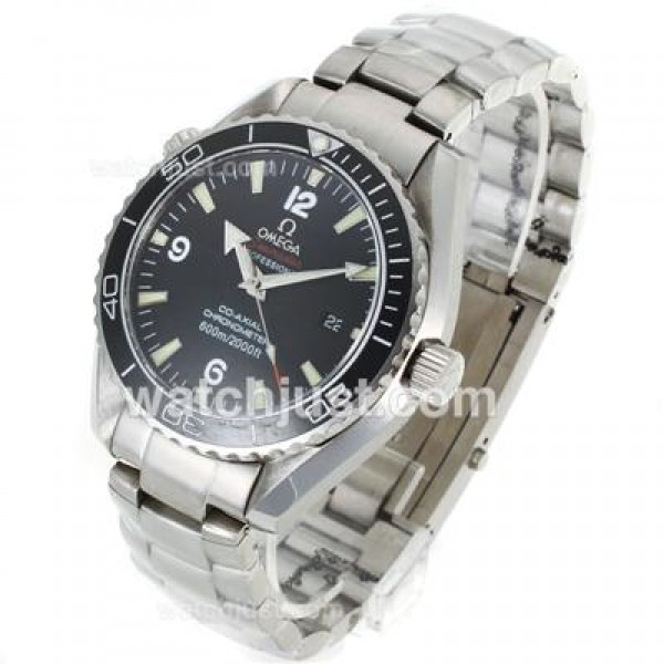 Cheap UK Sale Omega Seamaster Automatic Replica Watches With Black Dials For Men
