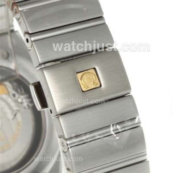 Cheap UK Omega Constellation Automatic Fake Watches With Black Dials For Men