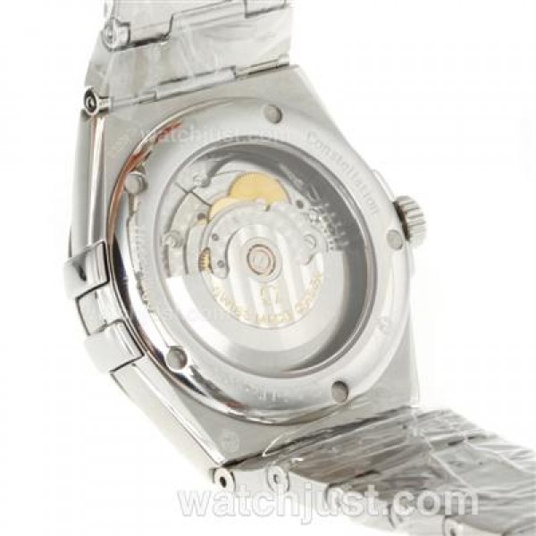 Cheap UK Omega Constellation Automatic Fake Watches With Black Dials For Men
