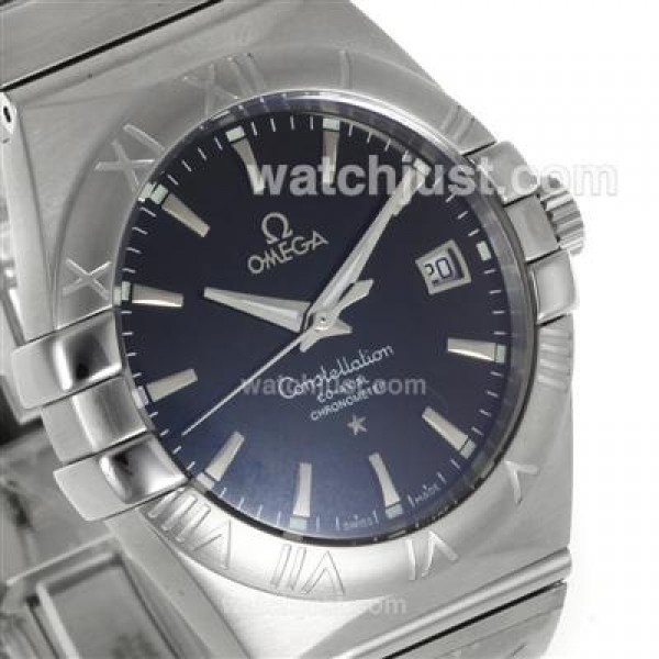 Cheap UK Omega Constellation Automatic Fake Watches With Black Dials For Men