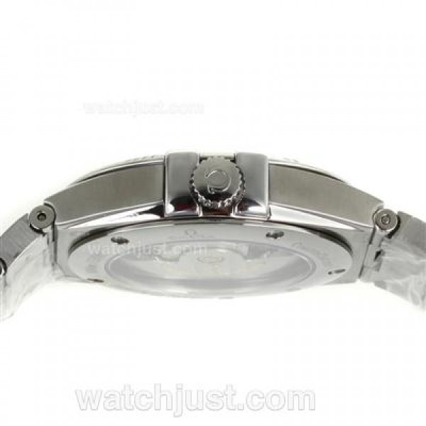 Cheap UK Omega Constellation Automatic Fake Watches With Brown Dials For Men