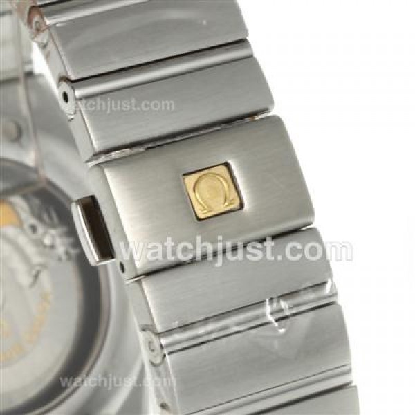 Cheap UK Omega Constellation Automatic Fake Watches With White Dials For Men