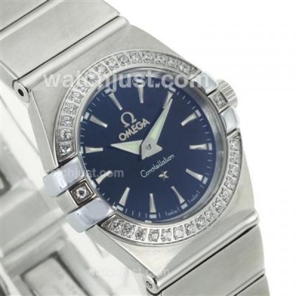 Cheap UK Omega Constellation Automatic Fake Watch With Black Dial For Women