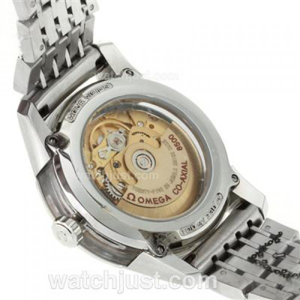 Cheap UK Sale Omega De Ville Automatic Replica Watches With White Dials For Men