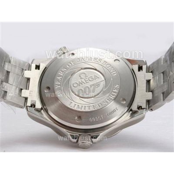 Best UK Sale Omega Seamaster Automatic Replica Watches With Blue Dials For Men
