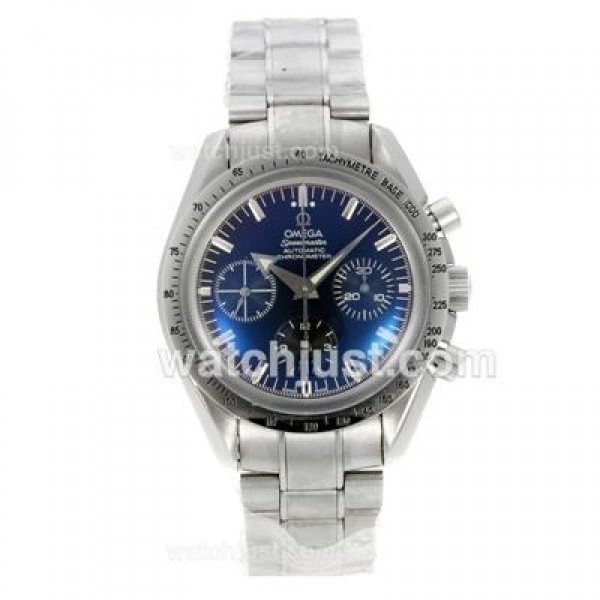 Best UK Sale Omega Speedmaster Automatic Fake Watches With Blue Dials For Men