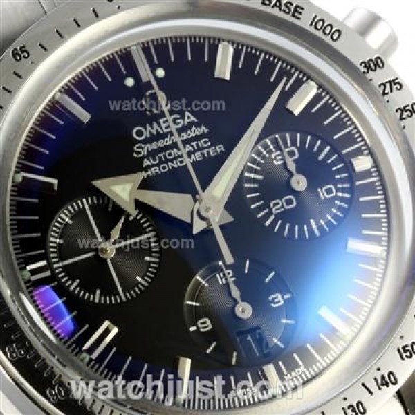 Best UK Sale Omega Speedmaster Automatic Fake Watches With Blue Dials For Men