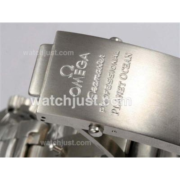 Waterproof UK Sale Omega Seamaster Automatic Fake Watches With Black Dials For Men