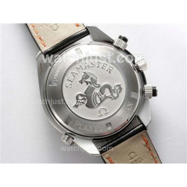 Practical UK Sale Omega Planet Ocean Automatic Fake Watches With Black Dials For Men