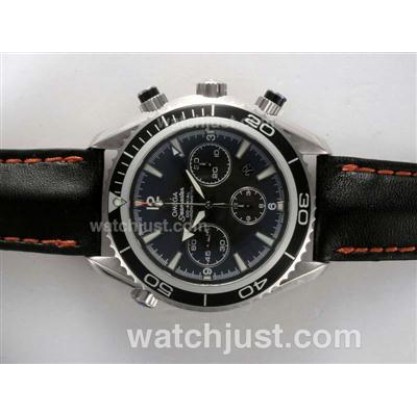 Perfect UK Sale Omega Seamaster Automatic Fake Watches With Black Dials For Men