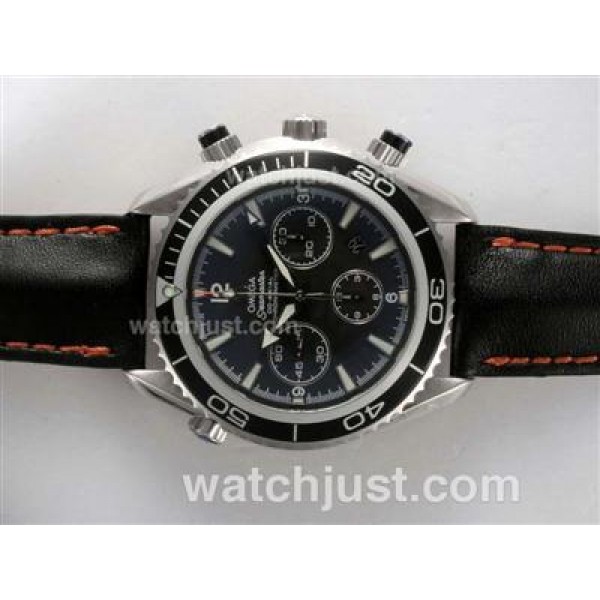 Perfect UK Sale Omega Seamaster Automatic Fake Watches With Black Dials For Men