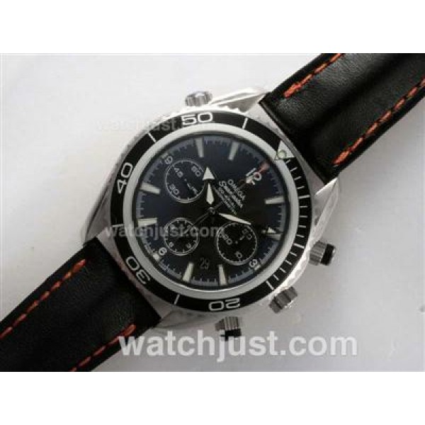 Perfect UK Sale Omega Seamaster Automatic Fake Watches With Black Dials For Men
