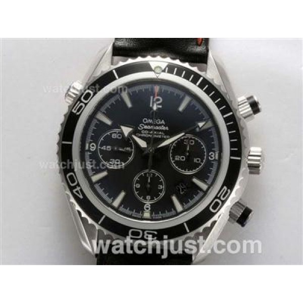 Perfect UK Sale Omega Seamaster Automatic Fake Watches With Black Dials For Men