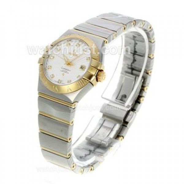 Best UK Omega Constellation Automatic Fake Watches With White Dials For Women