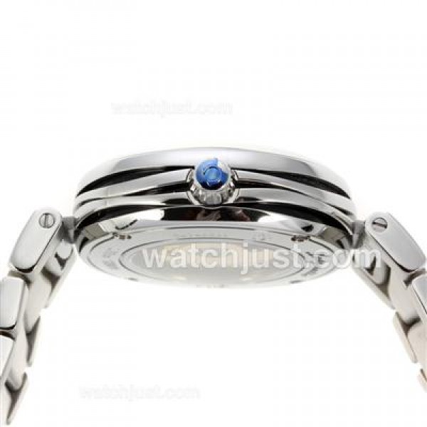 Cheap UK Sale Omega Ladymatic Automatic Replica Watches With Black Dials For Women