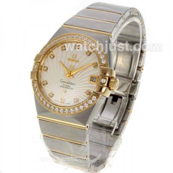 Best UK Omega Constellation Automatic Fake Watches With White Dials For Women