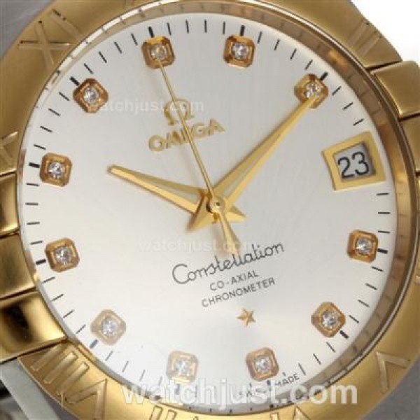 Perfect UK Omega Constellation Automatic Replica Watches With Silvery Dials For Women