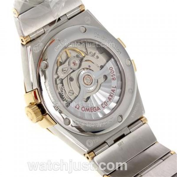 Perfect UK Omega Constellation Automatic Fake Watches With Silvery Dials For Women