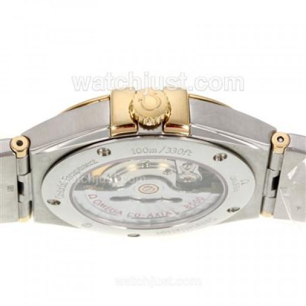 Perfect UK Omega Constellation Automatic Fake Watches With Silvery Dials For Women