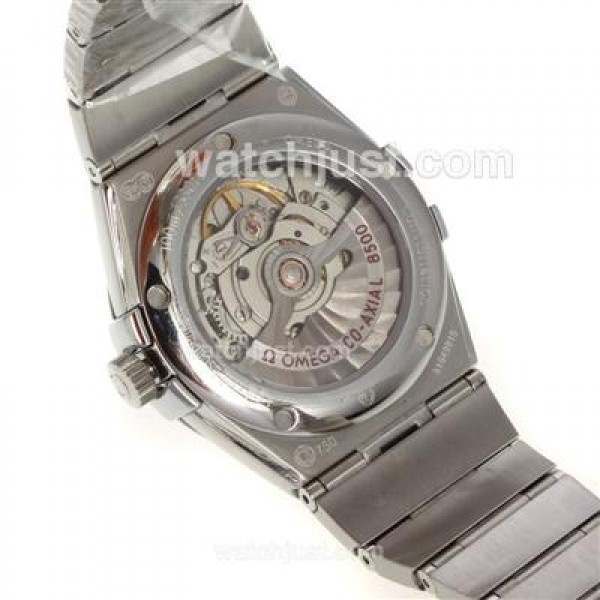 Perfect UK Omega Constellation Automatic Fake Watches With White Dials For Men