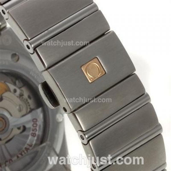 Cheap UK Sale Omega Constellation Automatic Replica Watches With Black Dials For Men