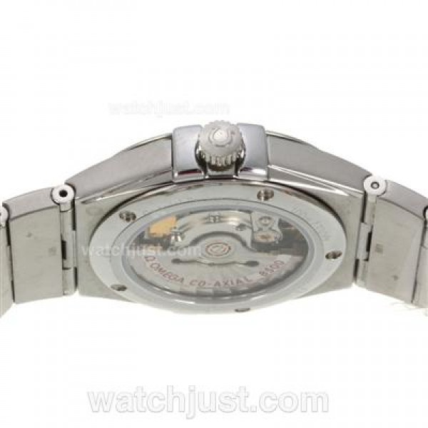 Quality UK Omega Constellation Automatic Replica Watches With Black Dials For Men