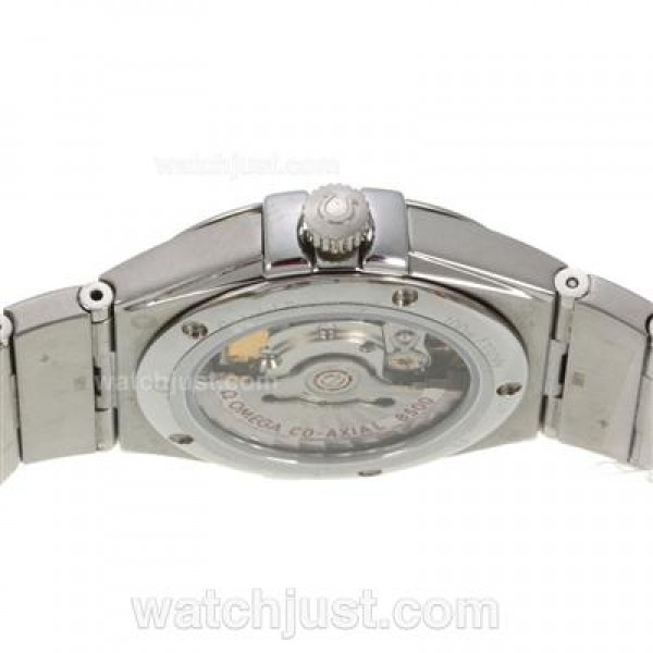 Cheap UK Omega Constellation Automatic Fake Watches With White Mother-of-pearl Dials For Women