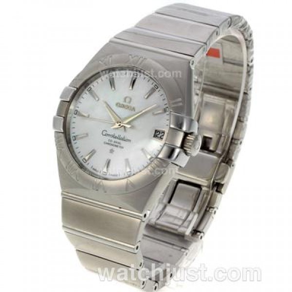 Cheap UK Omega Constellation Automatic Fake Watches With White Mother-of-pearl Dials For Women