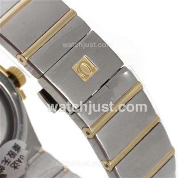 Perfect UK Omega Constellation Automatic Replica Watches With Champagne Dials For Women