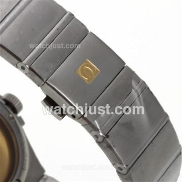 Cheap UK Omega Constellation Automatic Fake Watches With Black Dials For Men