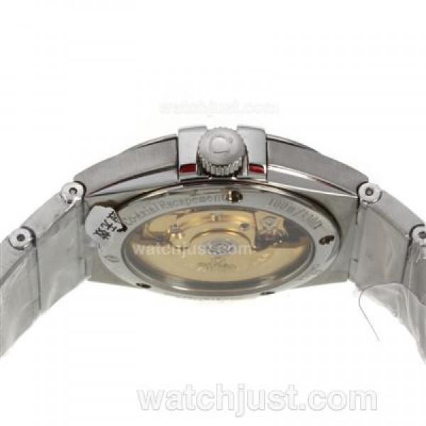 Cheap UK Omega Constellation Automatic Fake Watches With Black Dials For Men