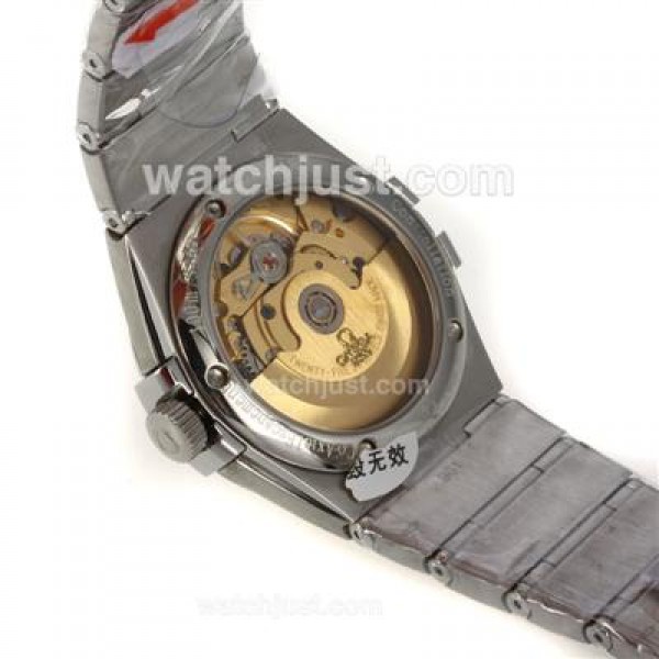 Best UK Omega Constellation Automatic Replica Watches With Black Dials For Men