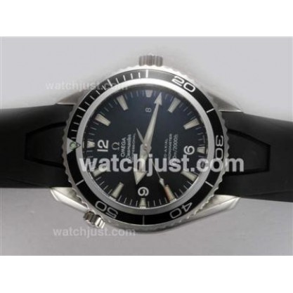Waterproof UK Sale Omega Seamaster Automatic Fake Watches With Black Dials For Men
