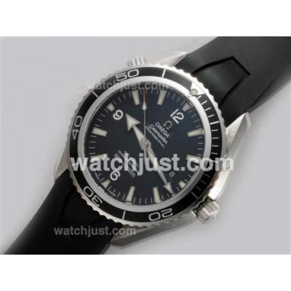 Waterproof UK Sale Omega Seamaster Automatic Fake Watches With Black Dials For Men