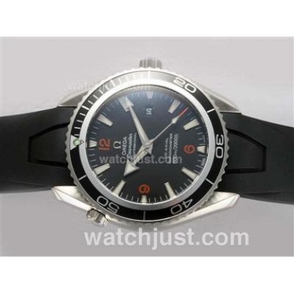 Cheap UK Sale Omega Seamaster Automatic Replica Watches With Black Dials For Men