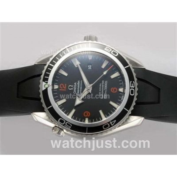Cheap UK Sale Omega Seamaster Automatic Replica Watches With Black Dials For Men