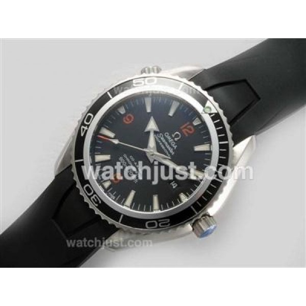 Cheap UK Sale Omega Seamaster Automatic Replica Watches With Black Dials For Men