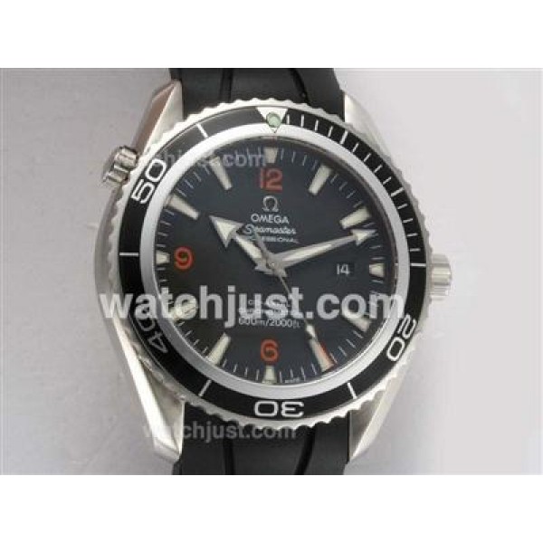 Cheap UK Sale Omega Seamaster Automatic Replica Watches With Black Dials For Men