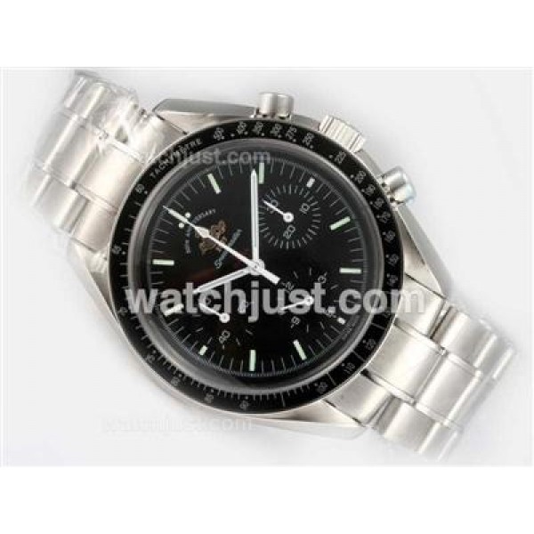 Quality UK Sale Omega Speedmaster Automatic Replica Watches With Black Dials For Men