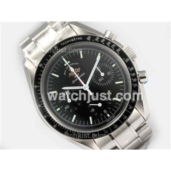 Quality UK Sale Omega Speedmaster Automatic Replica Watches With Black Dials For Men