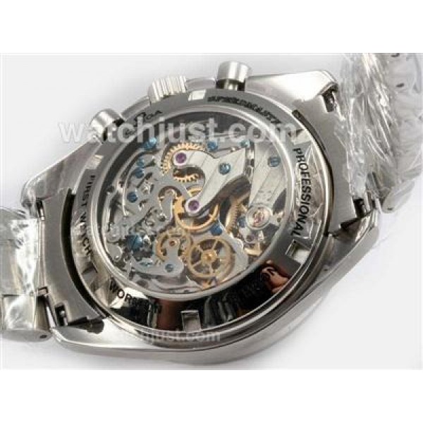Quality UK Sale Omega Speedmaster Automatic Replica Watches With Black Dials For Men