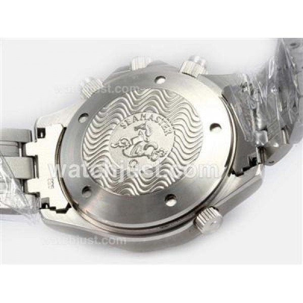 1:1 Best UK Sale Omega Seamaster Automatic Fake Watch With Black Dial For Men