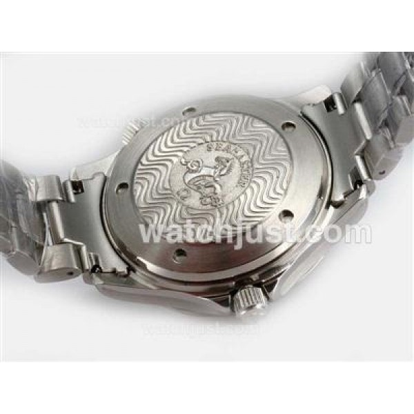 Waterproof UK Sale Omega Seamaster Automatic Fake Watches With White Dials For Men