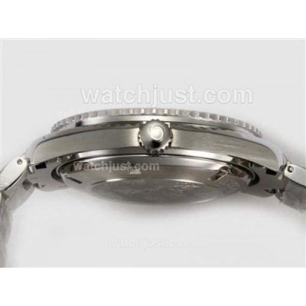 Cheap UK Sale Omega Seamaster Automatic Fake Watches With Black Dials For Men