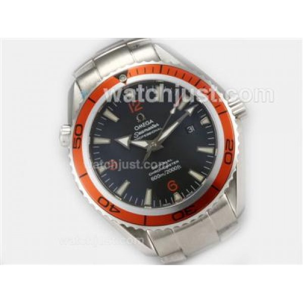 Perfect UK Sale Omega Seamaster Automatic Replica Watches With Black Dials For Men