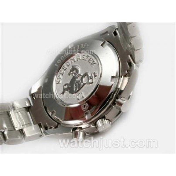 Practical UK Sale Omega Speedmaster Automatic Fake Watches With Blue Dials For Men