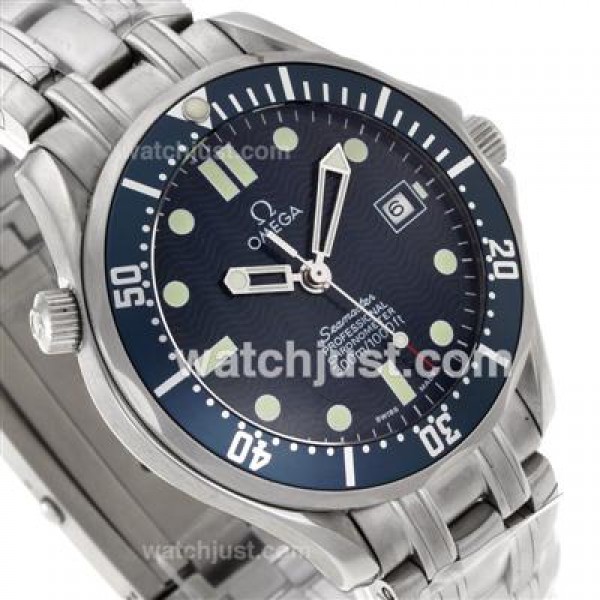 Cheap UK Sale Omega Seamaster Automatic Replica Watches With Blue Dials For Men