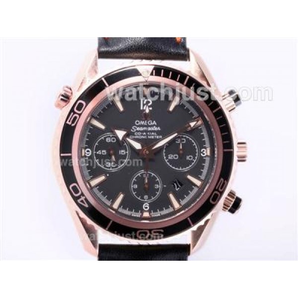 Waterproof UK Sale Omega Seamaster Automatic Fake Watches With Black Dials For Men