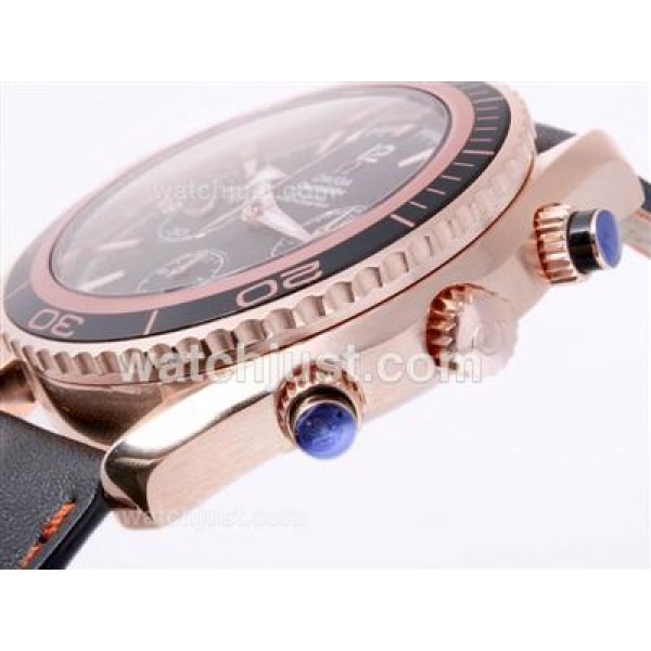 Waterproof UK Sale Omega Seamaster Automatic Fake Watches With Black Dials For Men